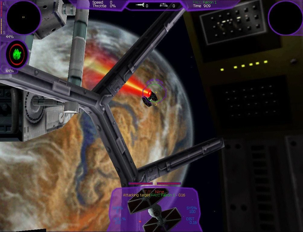 Image from the game Star Wars: X-Wing Alliance (1999)